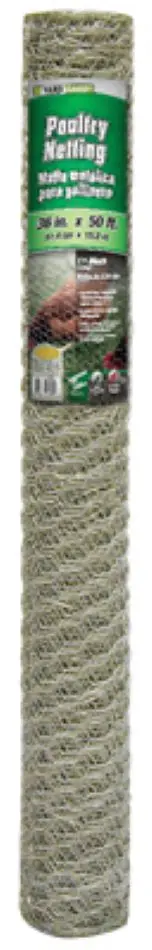 Midwest Air 308421B 36" X 50' 1" Mesh Galvanized Poultry Netting Chicken Wire Fence - Quantity Of 1 1