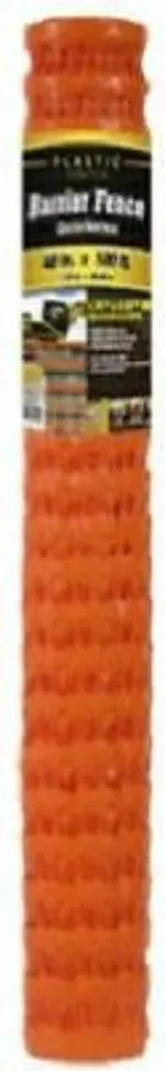 Midwest Air 889211A 48" X 50 Ft 1.75" X 2.12" Orange Pvc Safety Barrier Fence / Fencing - Quantity Of 8 1