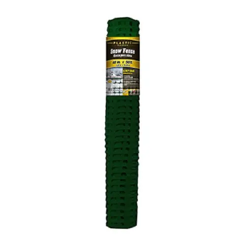 Midwest Air  889221A 4' X 50' Roll Of Green Plastic Safety Snow Fence - Quantity Of 3 1