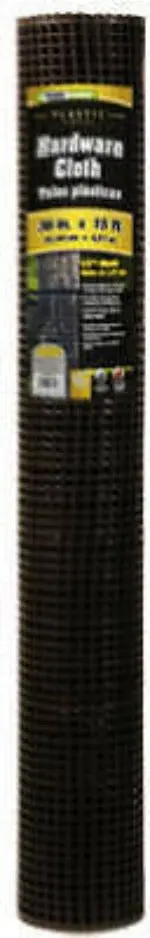 Midwest Air 889230A 36" X 15' Ft 1/2" Mesh , Black Pvc  Hardware Cloth Fencing - Quantity Of 4 Rolls 1