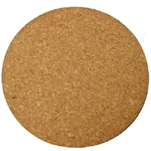 Midwest Air Cm12 12" Round Cork Floor / Pot Protector Cork Saucer Mat - Quantity Of 4 1