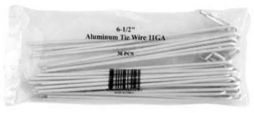 Midwest Air Tech 328554C 30-Pack 6.5" 11 Gauge Aluminum Fence Tie Wires - Quantity Of 20 1