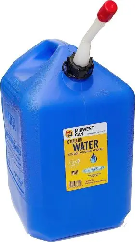 Midwest Can 6700 6 Gallon Potable Water Storage Container With Pour Spout - Quantity Of 6 1