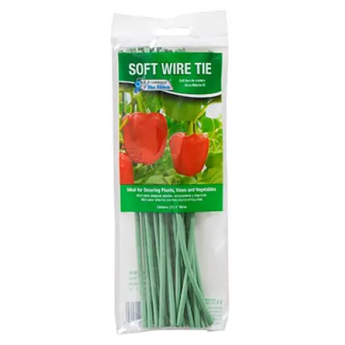 Midwest T003gt 20-Count Pack Of 8" Inch Soft Rubber Coated Green Pre-Cut Plant Garden Twist Ties - Quantity Of 3 1