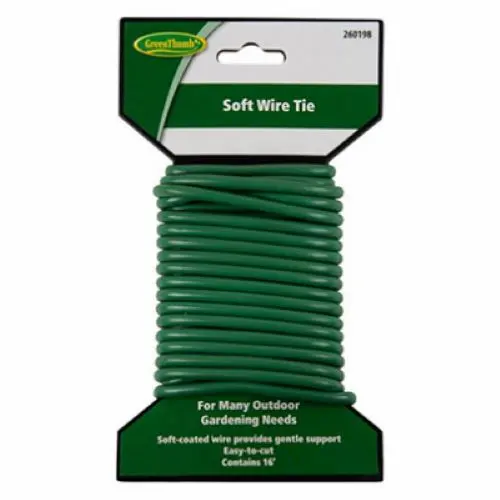 Midwest T004gt 16' Foot Spool Of Soft Coated Plant Wire Twist Tie - Quantity Of 24 1