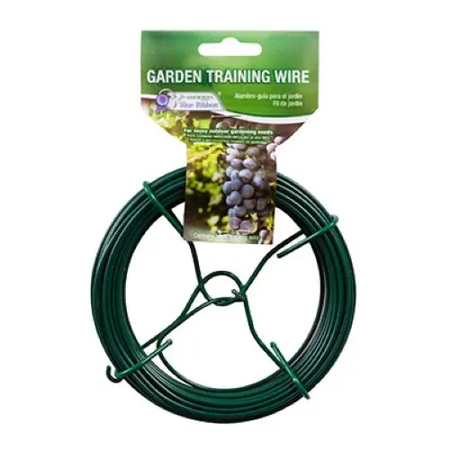 Midwest T025gt 50' Foot Roll Of Green Plastic Coated Steel Garden Training Trellis Wire - Quantity Of 3 1