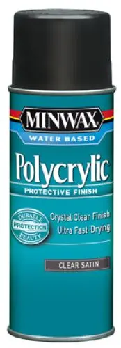 Minwax 33333 11.5 Oz Can Of Water Based Clear Satin Polycrylic Protective Spray Finish 1