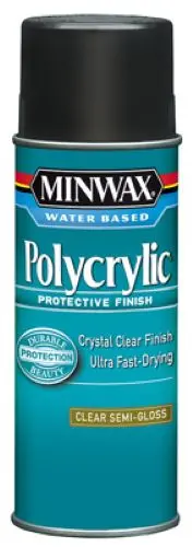 Minwax 34444 11.5 Oz Can Of Water Based Clear Semi-Gloss Polycrylic Protective Spray Finish 1