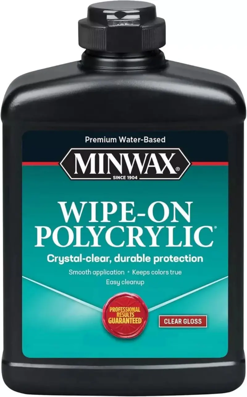 Minwax 40916 Pint Of Water Based Clear Gloss Wipe On Polycrylic Finish 1
