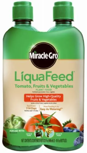 Miracle Gro 1004402 2-Pack Of 16 Oz Refill Bottles Of Liquafeed Tomato, Fruits & Vegetables Plant Food - Quantity Of 4 1