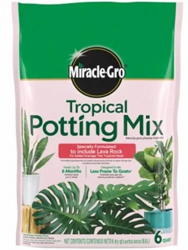 Miracle Gro 71276430 6-Quart Bag Of Tropical Plant Potting Mix 1