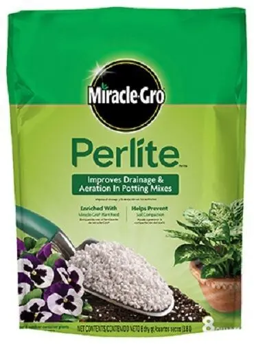 Miracle-Gro 74278430  8-Quart Bag Of Perlite Potting Soil Amendment Conditioner 1