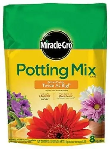 Miracle Gro 75678300 8 Quart Bag Of Potting Soil Mix With Micromax Plant Food - Quantity Of 6 1