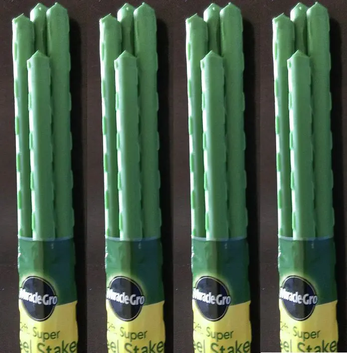 Miracle Gro Smg12198w 2 Pack 4' / 48" Green Plastic Coated Metal Plant Stakes - Quantity Of 30 (2) Packs 1