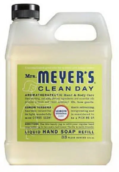 Mrs. Meyer's 12163 33 Oz Bottle Of Lemon Scent Liquid Hand Soap Refill Bottle - Quantity Of 2 1