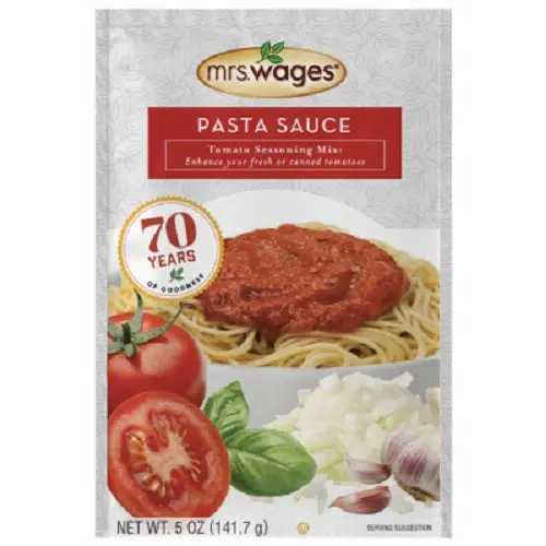 Mrs. Wages W538-J4425 5 Oz Tomato Sauce & Canning Mix Pasta / Spaghetti Sauce - Quantity Of 8 1