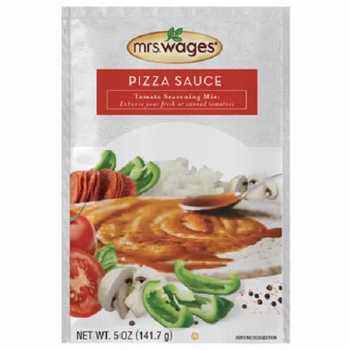 Mrs. Wage's W539-J4425 5 Oz Pack Of Tomato Sauce & Canning Mix Pizza Sauce - Quantity Of 36 1