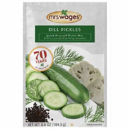 Mrs. Wage's W621-J7425 6.5 Oz Pack Of Dill Pickle Mix Canning Seasoning - Quantity Of 10 1