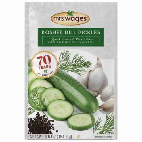Mrs. Wages W622-J7425 6.5 Oz Pack Of Quick Process Kosher Dill Pickling Mix 1