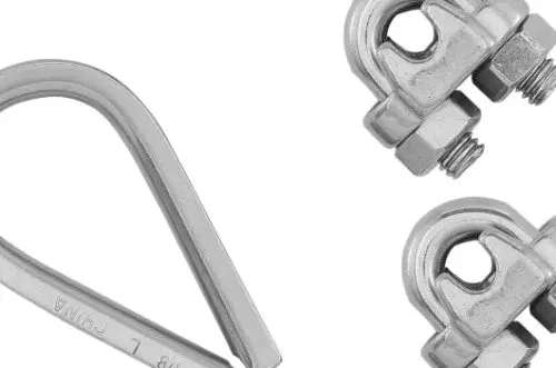 National Hardware N100-349 3/32 X 1/8" Inch Stainless Steel Cable Clamp Kit 1