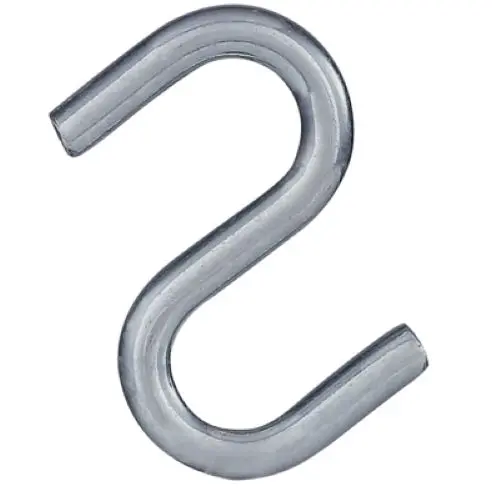 National N100-209 30-Pack Of 1-1/2" Zinc Plated Steel Open S Hooks - Quantity Of 10 1