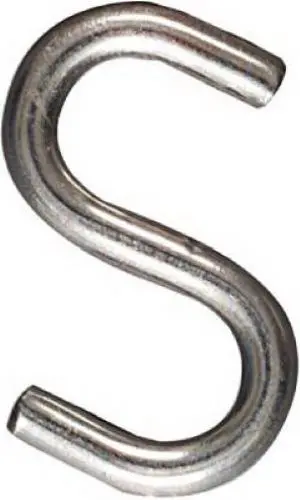 National N100-219 100-Pack Of 1" Stainless Steel Open S Hooks - Quantity Of 1 1
