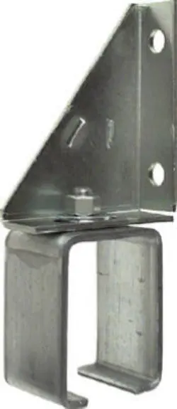 National N104-638 Galvanized Single Box Rail Barn Door Support Bracket - Quantity Of 5 1