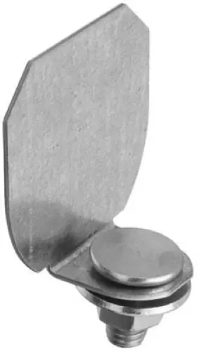 National N193-839 Galvanized Barn Door Rail End Cap With Bolt, Nut & Washer - Quantity Of 1 1