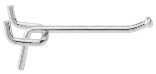 National N235-011 2" Galvanized Steel Angled Pegboard Hook - Quantity Of 100 1
