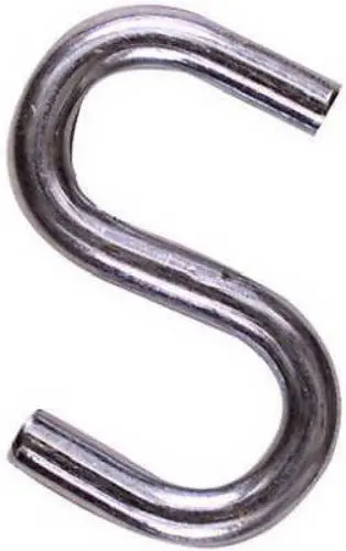 National N273-441 3" Bulk Heavy Duty Zinc Plated Open S Hooks - Quantity Of 150 1