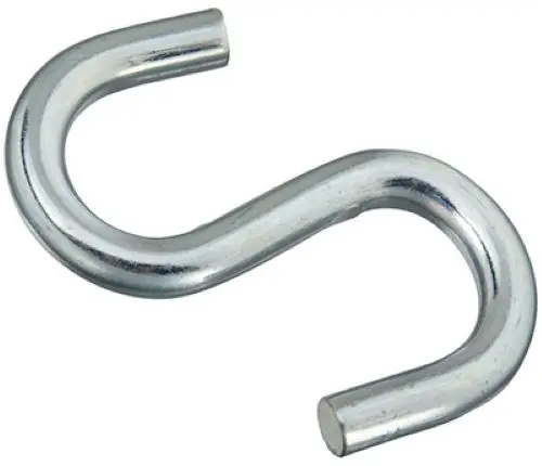 National N347-856 4" Zinc Plated Steel Open S Hook - Quantity Of 20 1