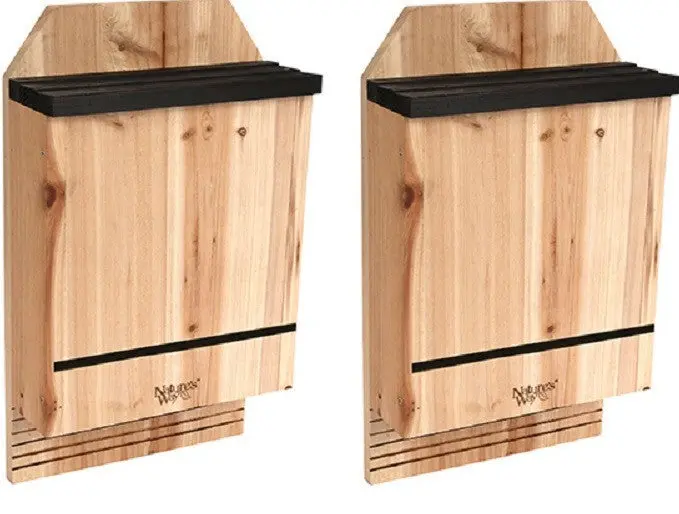 Nature's Way Cwh6 Triple Chamber Cedar Bat Houses - Quantity Of 2 1