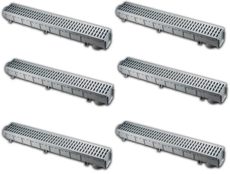 Nds Pro-Series 864G  39.75" X 5" Light Traffic Channel Grate & Drain Kit - Quantity Of (6) 1