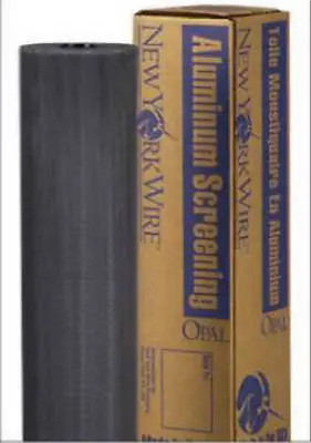 New York Fcs9439- M 48" X 100' Charcoal Aluminum Porch Screen Screening Cloth 1