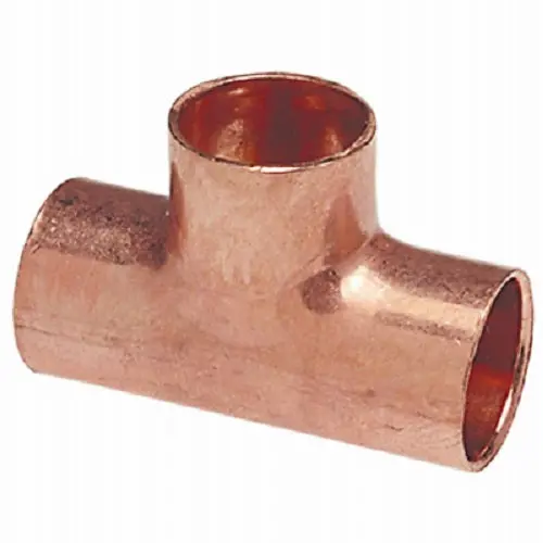 Nibco W01730t 1" X 1" X 3/4" Copper Tee Plumbing Fittings - Quantity Of 50 1