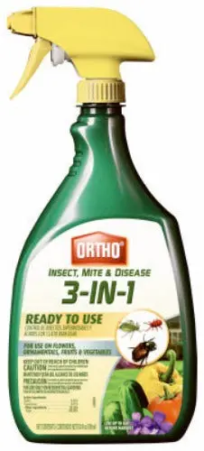 Ortho 0345510 24 Oz Ready To Use Insect Mite & Disease Control 3-In-1 Liquid Spray 1