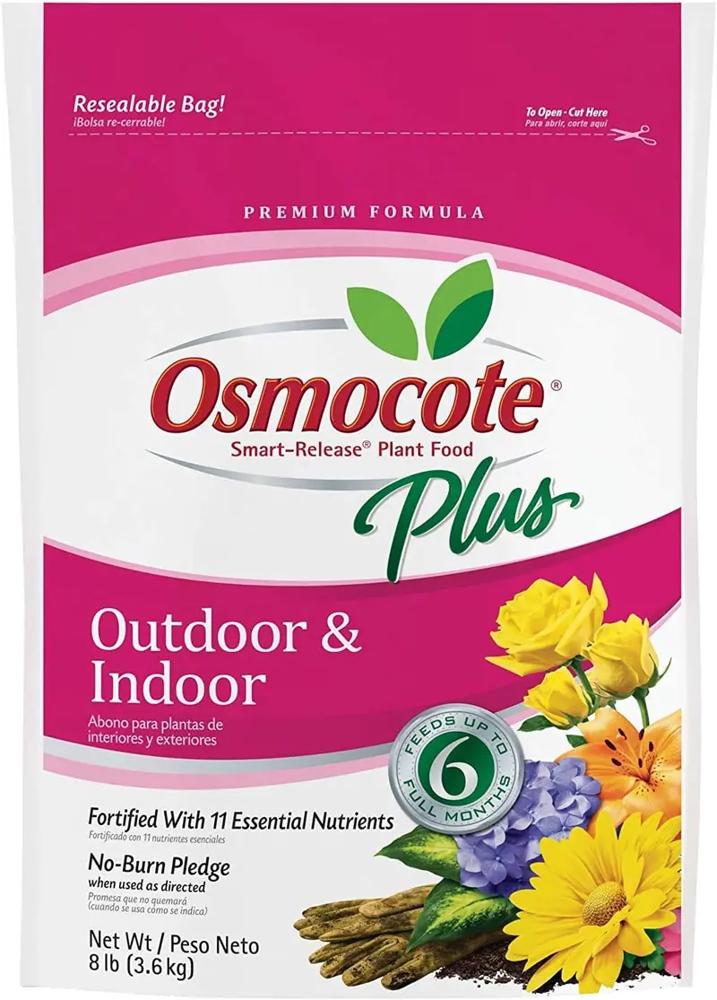 Osmocote 274850 8 Lb Bag Of Timed Release Outdoor Indoor Plant Food Plus Fertilizer - Quantity Of 2 1