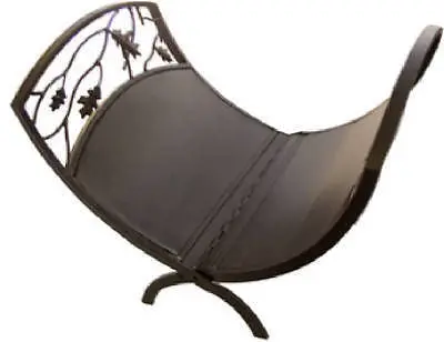 Panacea 15915 Metal Oak Leaf Fireplace Log Bin 1