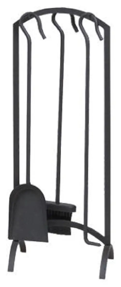 Panacea 15959 4 Pc Arch Top Black Fireplace Tool Set 1