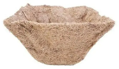 Panacea 84168 14"Square Coco Fiber Hanging Basket Planter Formed Liners - Quantity Of 12 1