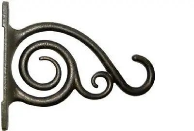 Panacea 85635Gt 6" Brushed Bronze Aluminum Hanging Plant Brackets With Scrolls - Quantity Of 6 1