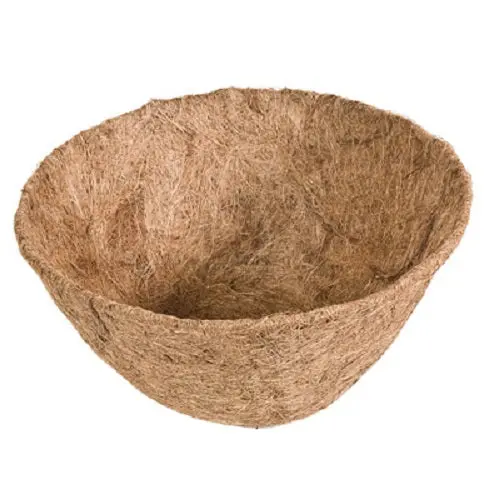 Panacea 88593Gt 7.5" X 16" Round Coco Fiber Plant Basket Liner - Quantity Of 6 1