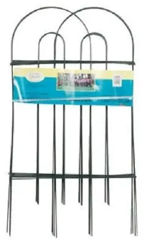 Panacea 89301 32" X 8' Ft Green Arch Top Folding Garden Fence Fencing - Quantity Of 5 1