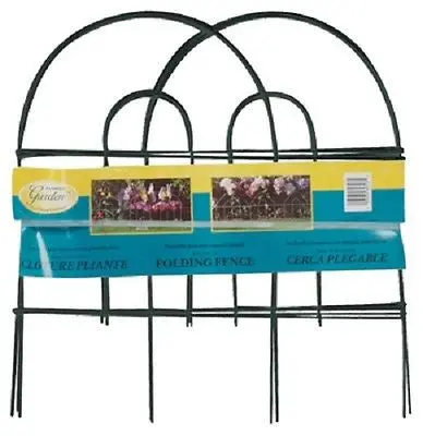 Panacea 89312 18" X 8' Green Wire Round Top Folding Garden Fence Fencing - Quantity Of 22 1