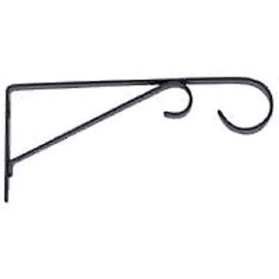 Panacea Products 85551D 15" Black Metal Hanging Plant Wall Brackets - Quantity Of 6 1