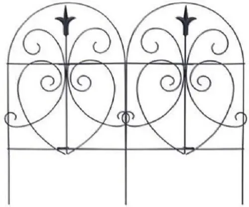 Panacea Products 89379 18" X 8' Black Romantic Garden Folding Fence Fencing - Quantity Of 6 1