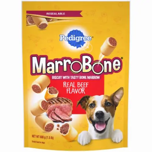 Pedigree 10046A 24Oz Bag Of Marrobone Vitamin Enriched Bone Marrow Dog Treat Snacks - Quantity Of 8 1