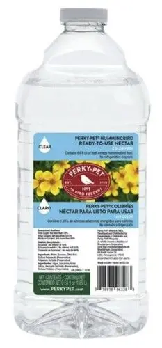 Perky-Pet Mb707 64 Oz Bottle Of Ready To Use Clear Hummingbird Nectar Food 1