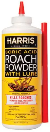 Pf Harris Hrp-16 16 Oz Bottle Of Boric Acid Roach Eliminator Powder With Lure - Quantity Of 12 1