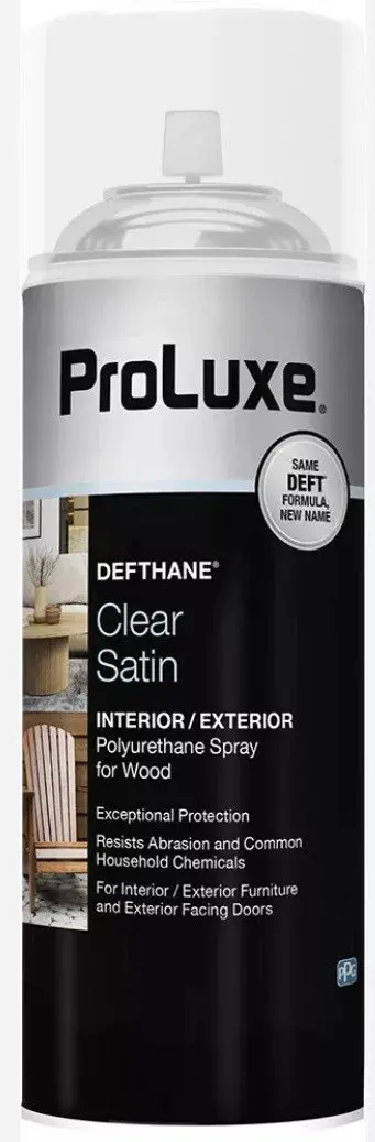 Proluxe Deft Plx025s/54 11.5 Oz Can Of Clear Satin Polyurethane Spray Wood Finish 1